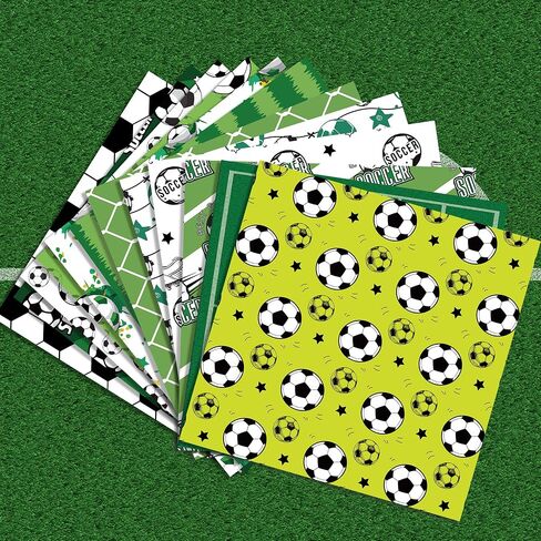 24 Sheet Sports Soccer Scrapbook Paper 12" x 12" Soccer Pattern Paper Sports Scrapbook Paper Soccer Ball Field Scrapbook Paper Double-Sided Sport Decorative Craft Paper Soccer Scrapbook Supplies in Saudi Arabia