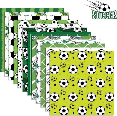 24 Sheet Sports Soccer Scrapbook Paper 12" x 12" Soccer Pattern Paper Sports Scrapbook Paper Soccer Ball Field Scrapbook Paper Double-Sided Sport Decorative Craft Paper Soccer Scrapbook Supplies in Saudi Arabia