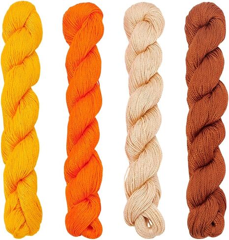 FreeBloss 4 PCS Sashiko Thread Sashiko Skein 4 * 100 M تطريز القطن النقي الخيط الياباني خيوط الخياطة خياطة اللحف والتطريز لتوازم مجموعة الأرجواني. in Saudi Arabia