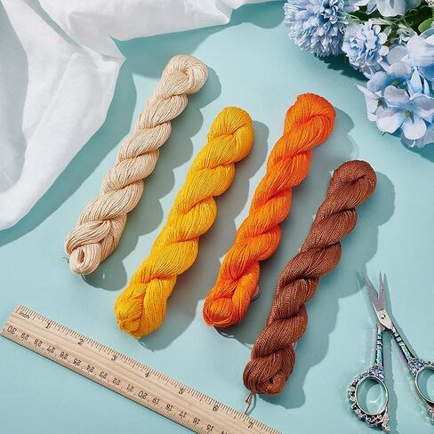 FreeBloss 4 PCS Sashiko Thread Sashiko Skein 4 * 100 M تطريز القطن النقي الخيط الياباني خيوط الخياطة خياطة اللحف والتطريز لتوازم مجموعة الأرجواني. in Saudi Arabia