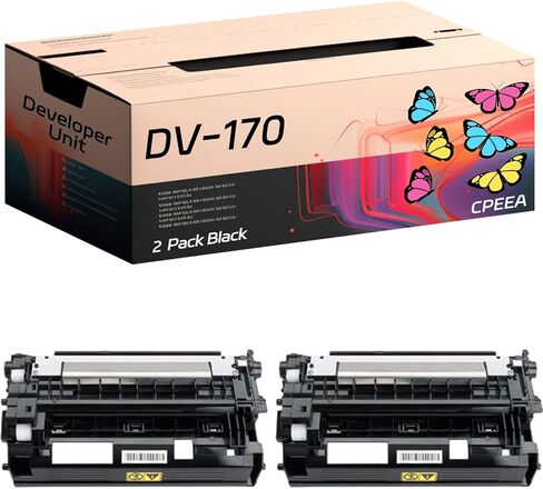 متوافق مع وحدة المطورين Kyocera DV-170 لمطورات Kyocera EcoSys M2035DN M2535DN FS-1035MFP FS-1135MFP ، مع رقاقة ، عائد عالية 50000 صفحة ، طباعة واضحة (سوداء سوداء) in Kuwait