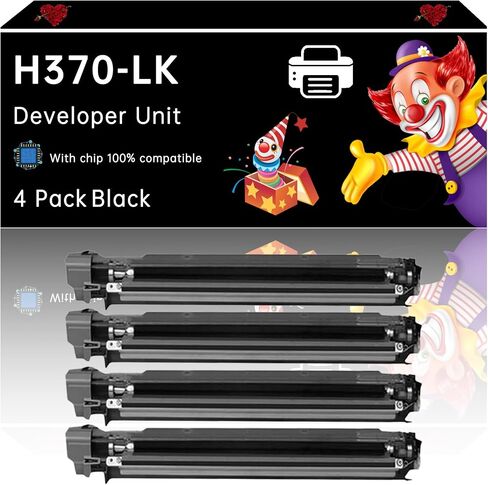 وحدة المطورين H370-LK متوافقة مع Toshiba E Studio 2000ac 2010ac 2500ac 2510AC ، تعزيز المتانة ، مثالية للطباعة عالية الحجم (4 عبوات BK/C/M/Y) in Kuwait