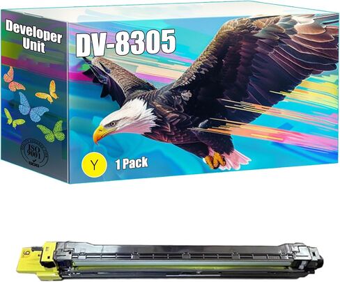 DV-8305 Developer Unit Compatible for Kyocera TASKalfa 3050ci 3051ci 3550ci 3551ci Printers, High Yield 50000 Pages, Bright Colors Clear Printing (1 Pack Yellow) in Saudi Arabia