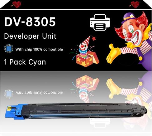 DV-8305 Developer Unit Compatible with Kyocera TASKalfa 3050ci 3051ci 3550ci 3551ci Printers, Enhanced Durability, Ideal for High-Volume Printing (1 Pack Cyan) in Saudi Arabia