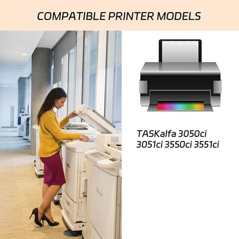 Compatible for Kyocera DV-8305 Developer Unit Work for Kyocera TASKalfa 3050ci 3051ci 3550ci 3551ci Printers, with Chip, High Yield 50000 Pages, Clear Printing (4-Pack BK/C/M/Y) in Kuwait
