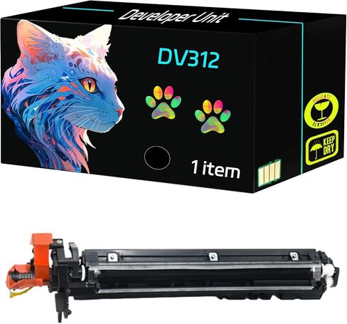 High Yield DV312 Developer Unit Compatible for Konica Minolta bizhub 227 287 367 Printers, Print Clearly (1 Pack Black) in Saudi Arabia
