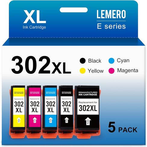LEMERO 212XL Black 212 Ink Remanufactured Replacement for Epson 212 Black Ink Cartridges 212XL High Yield for Expression Home XP-4100 XP-4105 Workforce WF-2850 WF-2830 (2 Pack 212XL) in Saudi Arabia