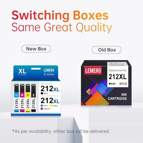 LEMERO 212XL Black 212 Ink Remanufactured Replacement for Epson 212 Black Ink Cartridges 212XL High Yield for Expression Home XP-4100 XP-4105 Workforce WF-2850 WF-2830 (2 Pack 212XL) in Saudi Arabia