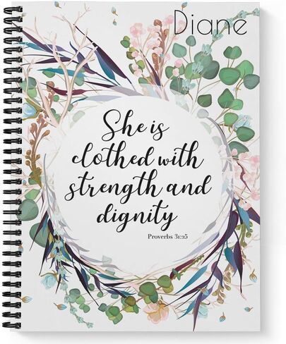 Lifeguard Personalized Religious Notebook/Journal, Laminated Soft Cover, 120 Pages of Your Selected Paper, Lay Flat Wire-o Spiral. Size: 8.5" x 11". Made in The USA in Saudi Arabia