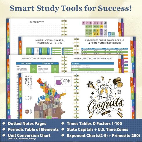 Jun 2025-Dec 2026 Academic Planner, 8.5 x 11 Monthly, Weekly, Daily Planner with Colorful Tabs, 19 Months Calendar Agenda College School Supplies for Student Teacher Organizer(Dark Blue) in Saudi Arabia
