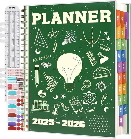 Jun 2025-Dec 2026 Academic Planner, 8.5 x 11 Monthly, Weekly, Daily Planner with Colorful Tabs, 19 Months Calendar Agenda College School Supplies for Student Teacher Organizer(Dark Blue) in Kuwait