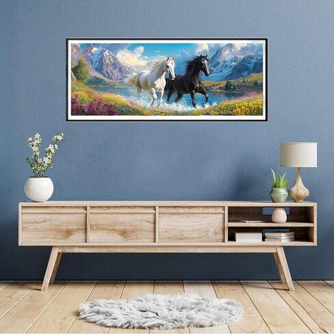 reofrey مجموعات فنية كبيرة للماس للبالغين مدينة نيويورك ، 30 × 80 سم/12x31.5 بوصة كاملة الحفر جولة راينستون مجموعة كبيرة من الماس من المناظر الطبيعية ، كروس غرزة القماش للتطريز للحرف اليدوية الجدار المنزل in Saudi Arabia