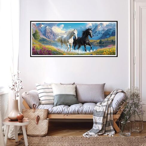 reofrey مجموعات فنية كبيرة للماس للبالغين مدينة نيويورك ، 30 × 80 سم/12x31.5 بوصة كاملة الحفر جولة راينستون مجموعة كبيرة من الماس من المناظر الطبيعية ، كروس غرزة القماش للتطريز للحرف اليدوية الجدار المنزل in Saudi Arabia