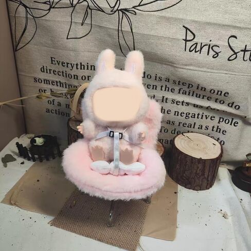 Doll Car Seat for 17cm Dolls with Air Vent Clip and Desktop Stand, Doll Accessories for 10-17cm Dolls, Cute and Functional Car Ornament for Blind Box Doll Fans (Pink) in Saudi Arabia