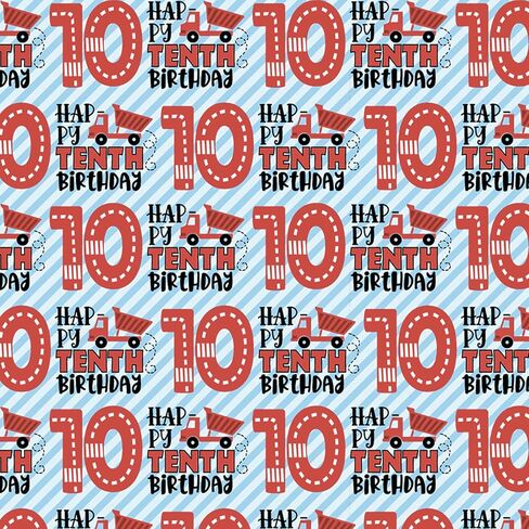 RUSPEPA 4th Birthday Wrapping Paper for Boys, Mini Roll, Truck & Happy Fourth Birthday Stripe Design, 17 Inches x 16.4 Feet in Saudi Arabia