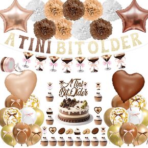 Espresso Martini Birthday Party Decorations A Tini Bit Older Espresso Martini Decor with Coffee Balloons Banners Cake Toppers for Girls Women Bridal Shower Bachelorette Party Supplies