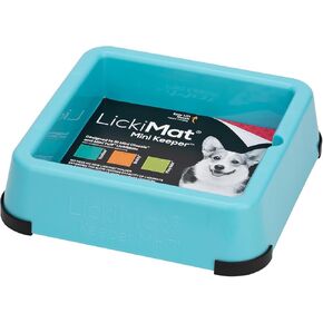 LickiMat Mini Keeper. Designed to Enhance LickiMat Experience and Extend LickiMat into Full Feeder for Small Dogs. (Orange)