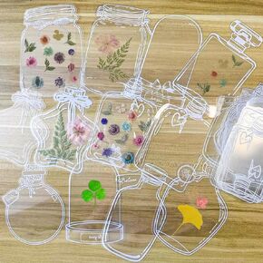 Transparent Dried Flower Bookmarks,40Pcs DIY Transparent Bookmarks Kit,Handmade Dried Flower Bookmark for Kids Women Men, Book Lovers(Pressed Flowers Excluded)