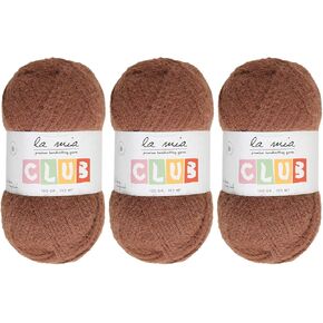 La Mia Club 1 Skein Yarn,%100 Exclusive Polyamide, 3.5 Oz (100 g) / 169.5 Yrds (155 m), Dark Grey - 605