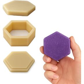Hexagonal Soap Mold - ABS Material, Multi-Purpose for Bath Salts, Shampoo Bars & Soap Making, Eco-Friendly & Reusable, Easy to Use & Clean, Space-Saving Design