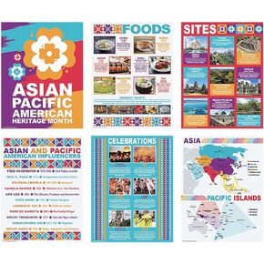 Fun Express Asian Pacific American Heritage Month Posters - 6 Pieces
