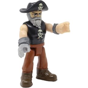 Imaginext Replacement Part for Fisher-Price Pirate-Ship Playset DRY15 and Billy Bones' Boat DHH65 - Replacement Pirate Billy Bones Poseable Figure with Iron Hand