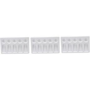 LIFKOME 3 Pcs Rectangle Shape Pigment Mixing Trays Durable Watercolor Painting Plates for Artists DIY Crafts Easy to Clean Paint Mixing Pallet