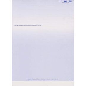 BLANK PERFORATED STATEMENT PAPER - MASTERCARD AND VISA LOGOS (1000 BLUE)