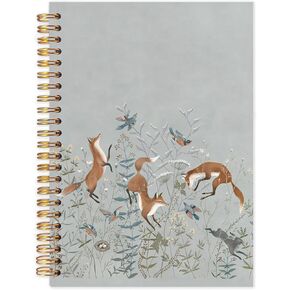 SNNDER Boho Sunrise Sunset Notebook, Boho Notebooks Journals for Women, Boho Office Supplies, Blue and Orange Hardcover Spiral Notebook 5.5x8.3 Inch