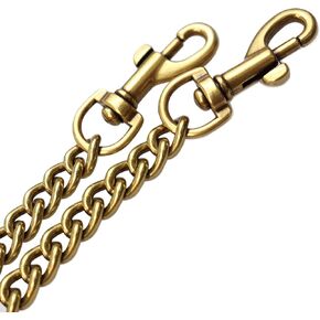 RILOMBAO 47"(120cm) Purse Chain Strap Extra Heavy Metal Shoulder Cross Body Chain Replacement Straps 0.35" Wide Antique Gold 1 Pack for Bags Handbags Purse Making Supplies