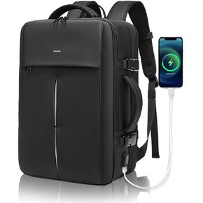 Travel Backpack Business for Men Carry On Backpack Large 45L Travel Bag Water-resistant Laptop Backpack Weekender Bag Fits 17.3 lnch Laptop