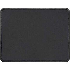 Mouse Pad, Computer Mouse Mat with Anti-Slip Rubber Base, Easy Gliding Surface Mousepad with Stitched Edges, Black