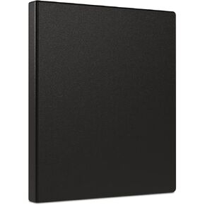 SIMPLY Staples 1337665 Light-Use .5-inch Round 3-Ring Non-View Binder Black (26851)