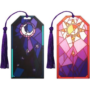 2 PCS Bookmarks with Tassel, Sun and Moon Bookmarks for Women (BKM-047-F2)