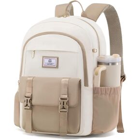 LOVEVOOK School Backpack for Girls Boys,Bookbag for Teen with Pouch Pocket for Large Capacity Cup, Waterproof Preppy Bag with 15.6 in Laptop Compartment, Travel Daypack with Anti-theft Back Pocket