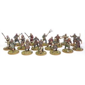 Wargames Atlantic, The Age of Chivalry, Peasant Levy (1100-1350) 28mm Hard Plastic Figures