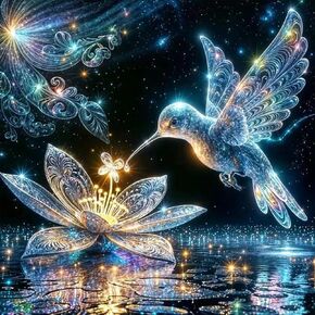 JXDXDJ Hummingbird Diamond Art Kits for Adults,5D Diamond Painting Kits for Beginner,Round Full Drill Diamond Dots Paintings Picture,DIY Gem Art for Adults Crafts,Home Wall Decor 13.78x13.78in