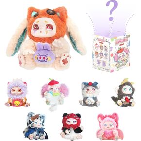 Plush Blind Box Figures, Cute Vinyl Blind Box Plush Doll, Kimmon Regain Myself Series Collectible Toys, Kawaii Action Figure Mystery Box for Birthday, Single Box (1 of 8 Styles)