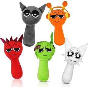 5PCS Plush Toys, Horror Games Plushies Toy for Fans, Soft Stuffed Animal Pillow Figure Doll Christmas Birthday Gifts for Adult Kids