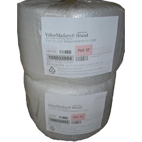 350 ft 3/16" Small Bubble Cushioning 12" wide, perforated every 12", 350 total sq ft