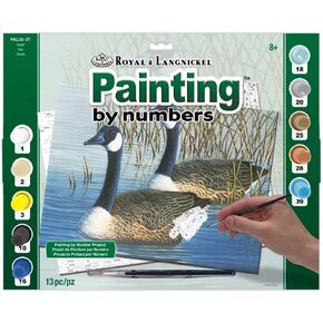Royal & Langnickel 11 x 15 inch Geese Pre-Printed Paint by Number Painting Set