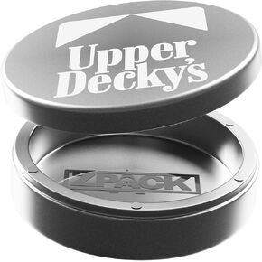 Magnetic Metal Can, Holder, Metal Container, Carved Tin with Magnetic Closure, Aluminum Container, Slim Pouch Can, Gift for Him (Gunmetal)