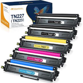 استبدال خرطوشة الحبر المتوافقة مع الأخ TN227 TN-227 TN227BK عالية العائد TN223 TN-223 متوافق مع MFC-L3710CW MFC-L3750CDW MFC-L3770CDW HL-L3210CW HL-L3230CD (5 Pack) in Saudi Arabia