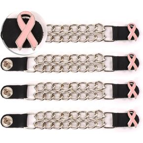 Milwaukee Leather 4 PC Vest Extenders - Double Chain with Genuine Leather 4 or 6 Inch Extension