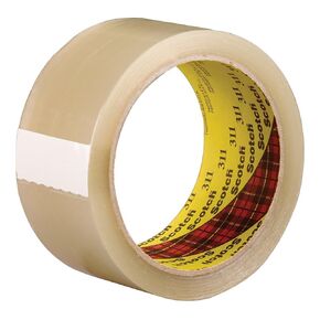 Scotch Box Sealing Tape 311 PK6 Clear, 48 mm x 100 m, Performance, Conveniently Packaged (Pack of 6)