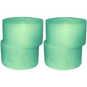 3/16" Small Bubble Cushioning Wrap Recycled Roll 700' x 12" Wide 700FT Perf 12" Green
