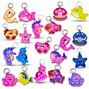 20 Packs Bulk Ocean Animal Classroom Students Prize, Mini Sea Creature Holiday Party Favors