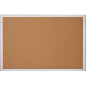 Office Depot® Brand Cork Bulletin Board, 48" x 96", Aluminum Frame with Silver Finish