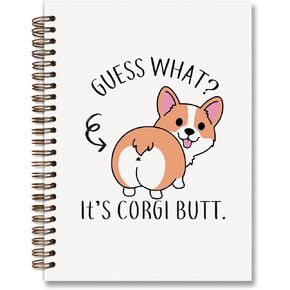 Corgi Notebook Journal,Cute Corgi College Ruled Notebooks Hardcover Spiral Notebook Gift for Teen Girls,Corgi Gifts for Corgi Lovers,