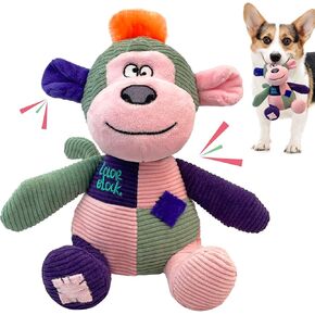 Squeaky Dog Toys, Cute Lionet with Rope for Teething, Durable Dog Chew Toys for Small and Medium Dogs